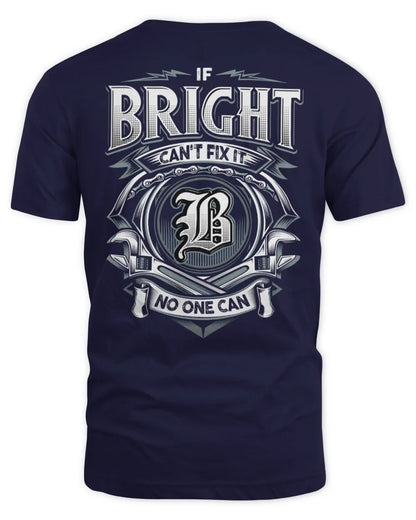 BRIGHT AP81-K4-626 - Personalized Ahmed Quote Apparel “If Ahmed Can't Fix It, No One Can” - Unisex Standard T-Shirt - Navy