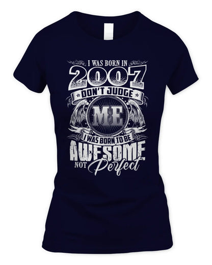 2007 HH89-K2 – Awesome Birth Year Quote T-Shirt - Women's Standard T-Shirt - Navy