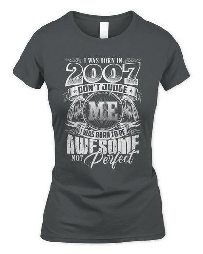2007 HH89-K2 – Awesome Birth Year Quote T-Shirt - Women's Standard T-Shirt - Charcoal