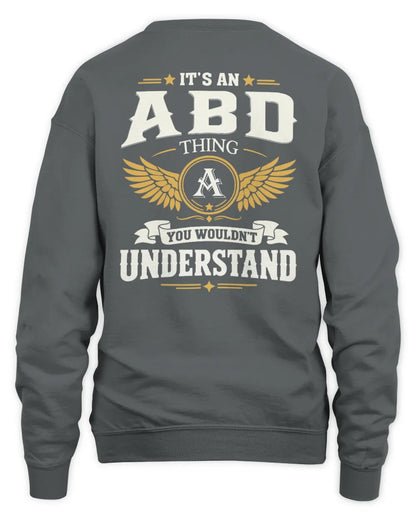 ABD KT06-M008 It’s a [NAME] Thing – You Wouldn’t Understand | Personalized Vintage T-Shirt - Unisex Sweatshirt - Charcoal