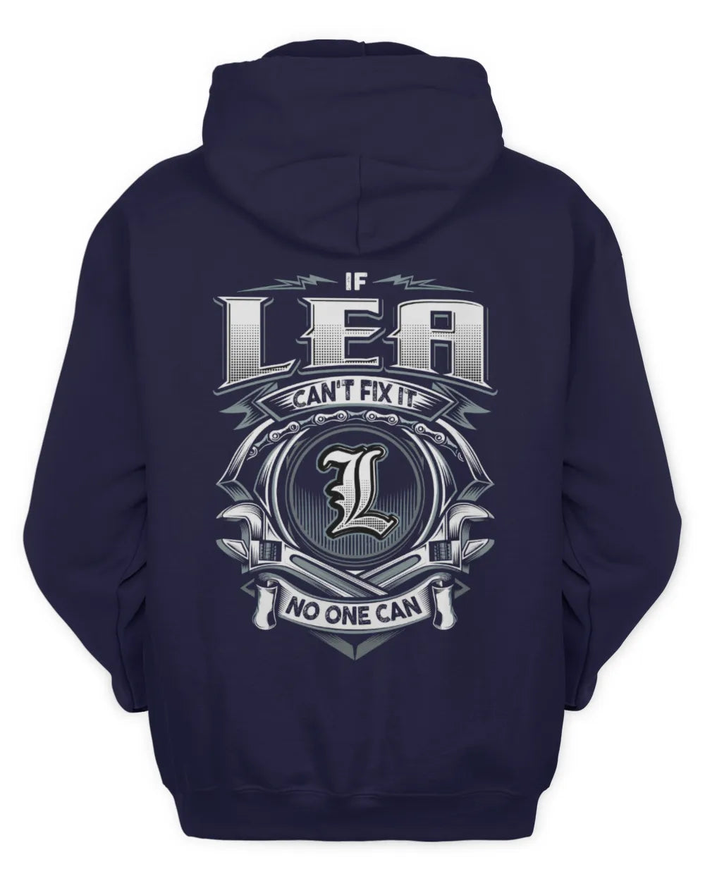 LEA AP81-K4-626 - Personalized Ahmed Quote Apparel “If Ahmed Can't Fix It, No One Can” - Unisex Hoodie - Navy