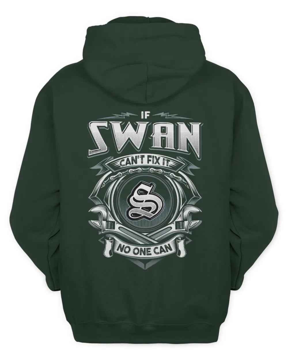 SWAN AP81-K4-626 - Personalized Ahmed Quote Apparel “If Ahmed Can't Fix It, No One Can” - Unisex Hoodie - Forest Green