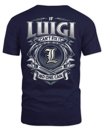 LUIGI AP81-K4-626 - Personalized Ahmed Quote Apparel “If Ahmed Can't Fix It, No One Can” - Unisex Standard T-Shirt - Navy