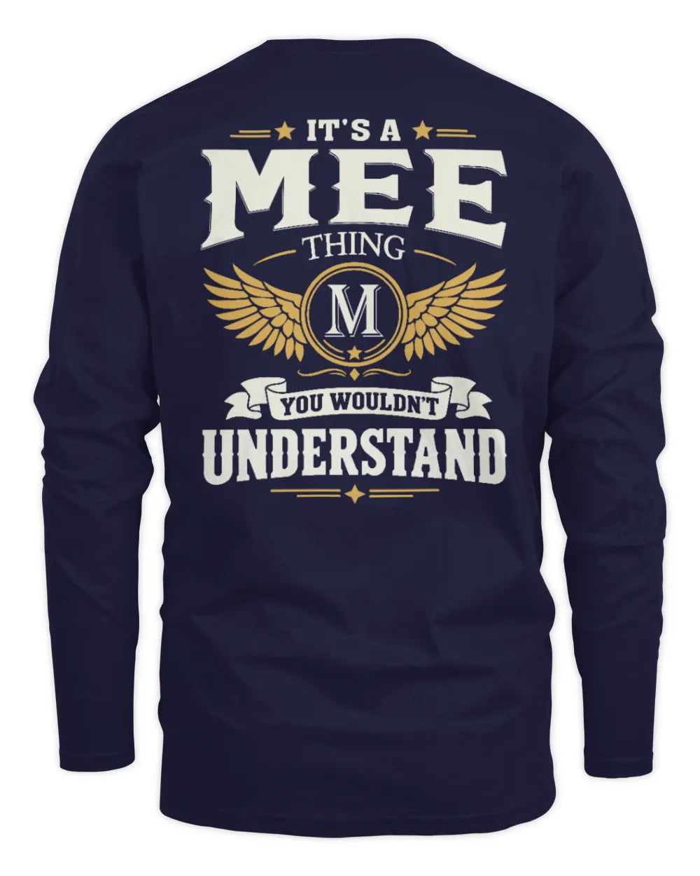 MEE KT06-M008 It’s a [NAME] Thing – You Wouldn’t Understand | Personalized Vintage T-Shirt - Men's Long Sleeved T-Shirt - Navy