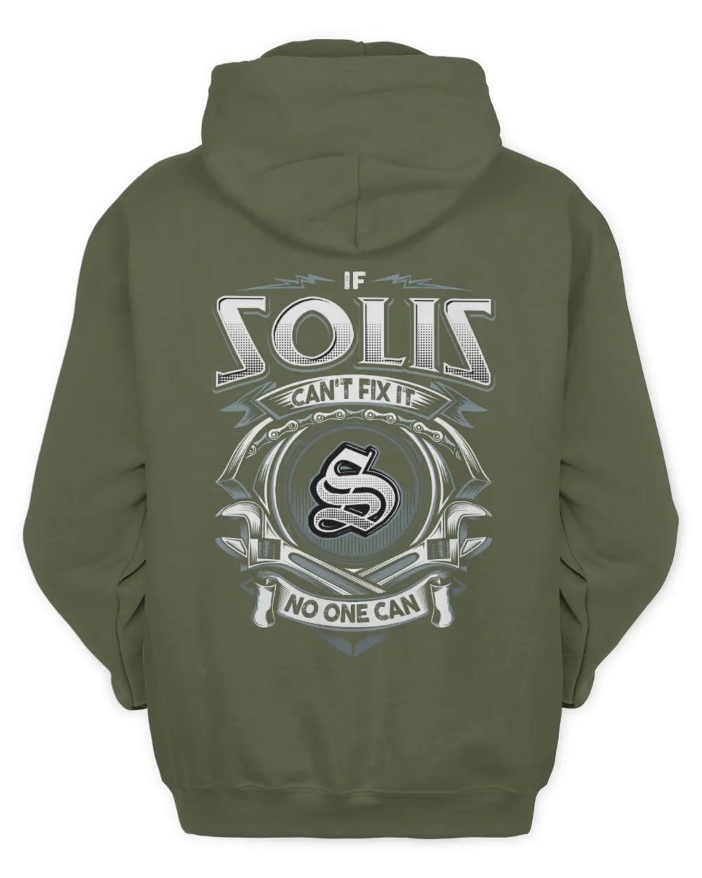 SOLIS AP81-K4-626 - Personalized Ahmed Quote Apparel “If Ahmed Can't Fix It, No One Can” - Unisex Hoodie - Military Green