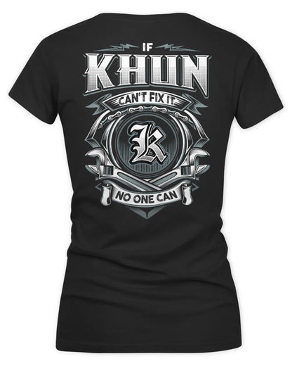 KHUN AP81-K4-626 - Personalized Ahmed Quote Apparel “If Ahmed Can't Fix It, No One Can” - Women's V-Neck T-Shirt - Black