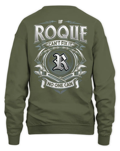 ROQUE AP81-K4-626 - Personalized Ahmed Quote Apparel “If Ahmed Can't Fix It, No One Can” - Unisex Sweatshirt - Military Green