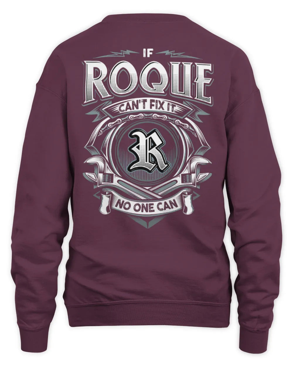ROQUE AP81-K4-626 - Personalized Ahmed Quote Apparel “If Ahmed Can't Fix It, No One Can” - Unisex Sweatshirt - Maroon