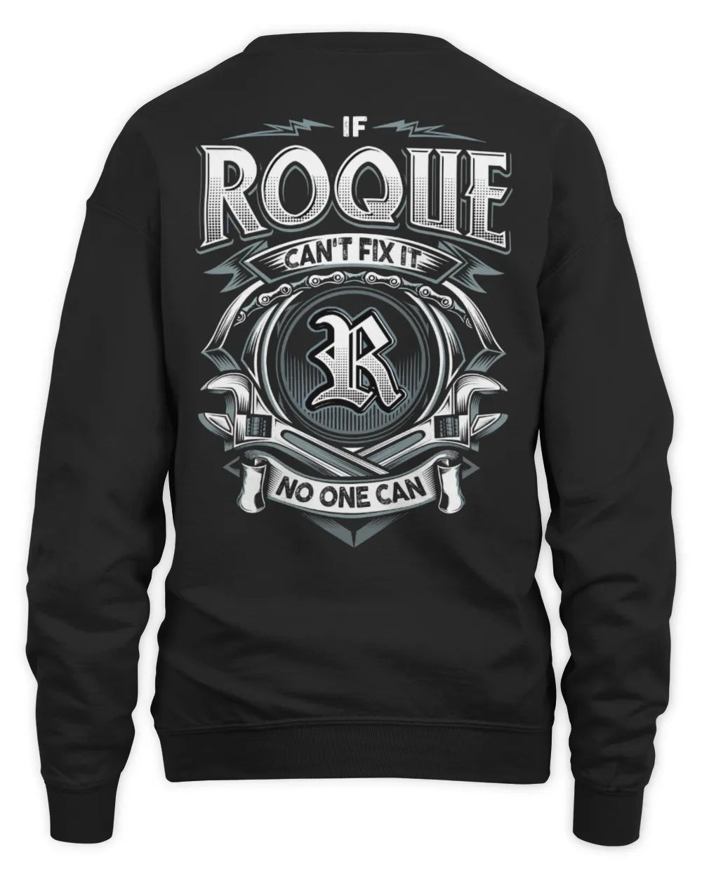 ROQUE AP81-K4-626 - Personalized Ahmed Quote Apparel “If Ahmed Can't Fix It, No One Can” - Unisex Sweatshirt - Black