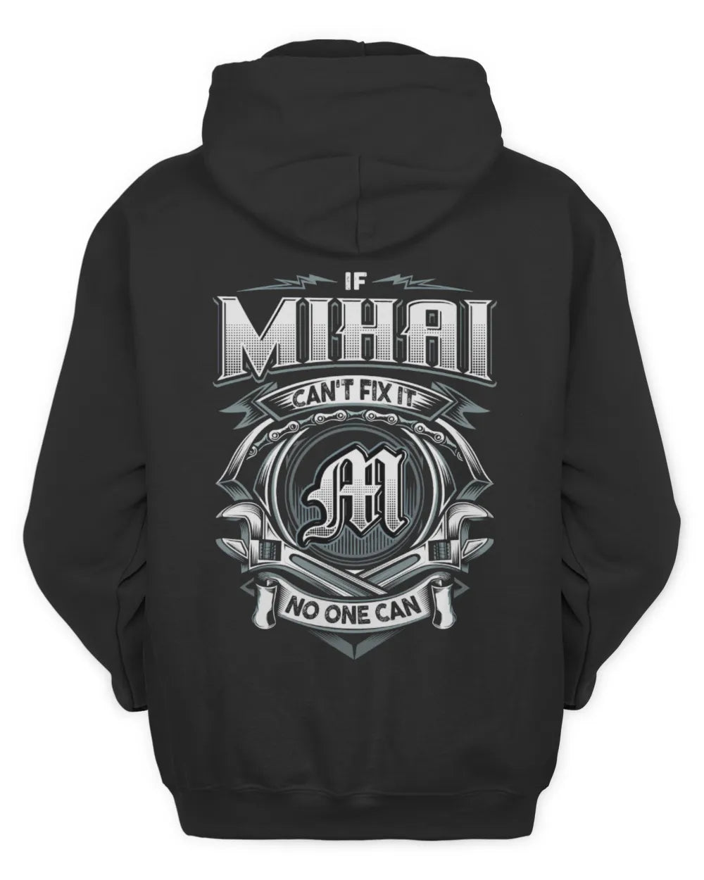 MIHAI AP81-K4-626 - Personalized Ahmed Quote Apparel “If Ahmed Can't Fix It, No One Can” - Unisex Hoodie - Black