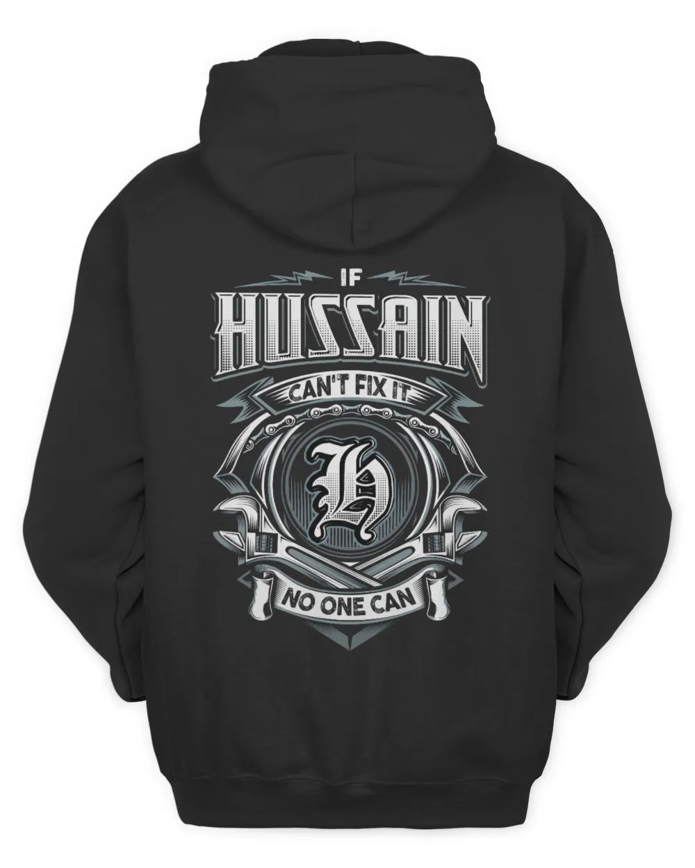 HUSSAIN AP81-K4-626 - Personalized Ahmed Quote Apparel “If Ahmed Can't Fix It, No One Can” - Unisex Hoodie - Black