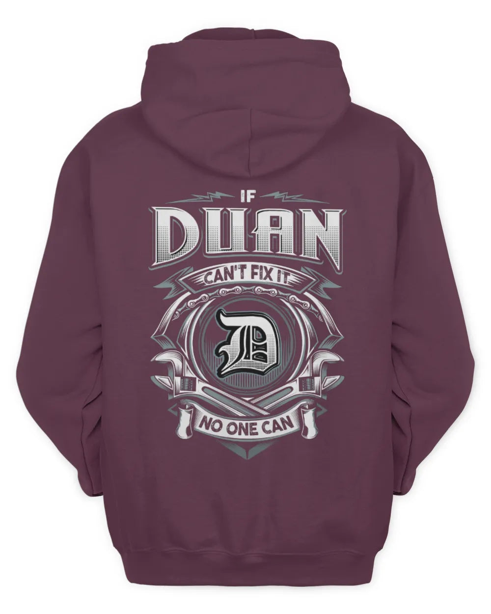 DUAN AP81-K4-626 - Personalized Ahmed Quote Apparel “If Ahmed Can't Fix It, No One Can” - Unisex Hoodie - Maroon