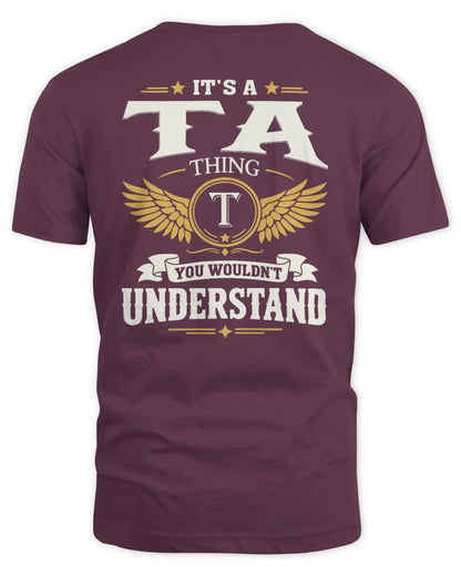 TA KT06-M008 It’s a [NAME] Thing – You Wouldn’t Understand | Personalized Vintage T-Shirt - Unisex Standard T-Shirt - Maroon