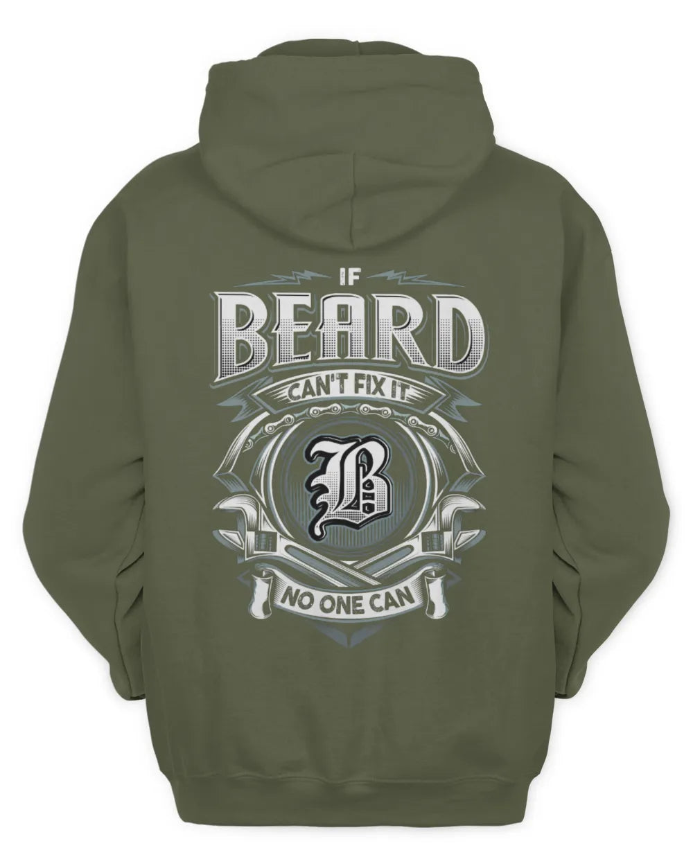 BEARD AP81-K4-626 - Personalized Ahmed Quote Apparel “If Ahmed Can't Fix It, No One Can” - Unisex Hoodie - Military Green