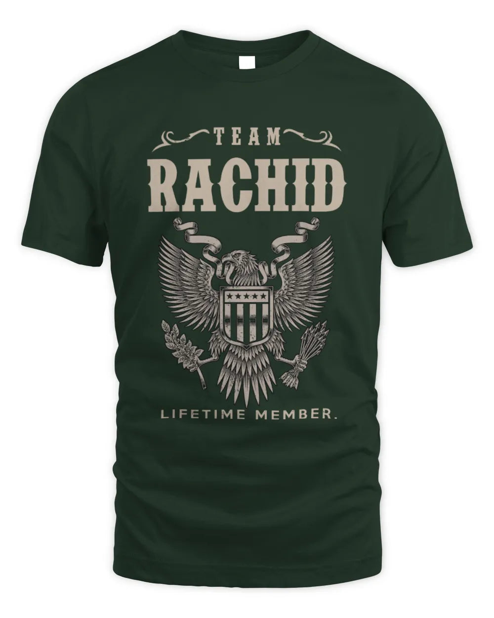 RACHID TP06-K82 – Personalized Classic Style Apparel “Team NAME Lifetime Member” - Unisex Standard T-Shirt - Forest Green