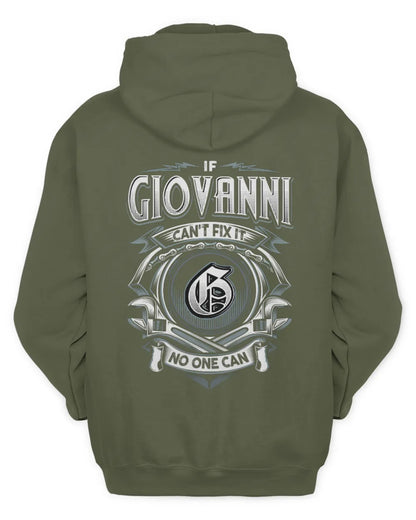 GIOVANNI AP81-K4-626 - Personalized Ahmed Quote Apparel “If Ahmed Can't Fix It, No One Can” - Unisex Hoodie - Military Green