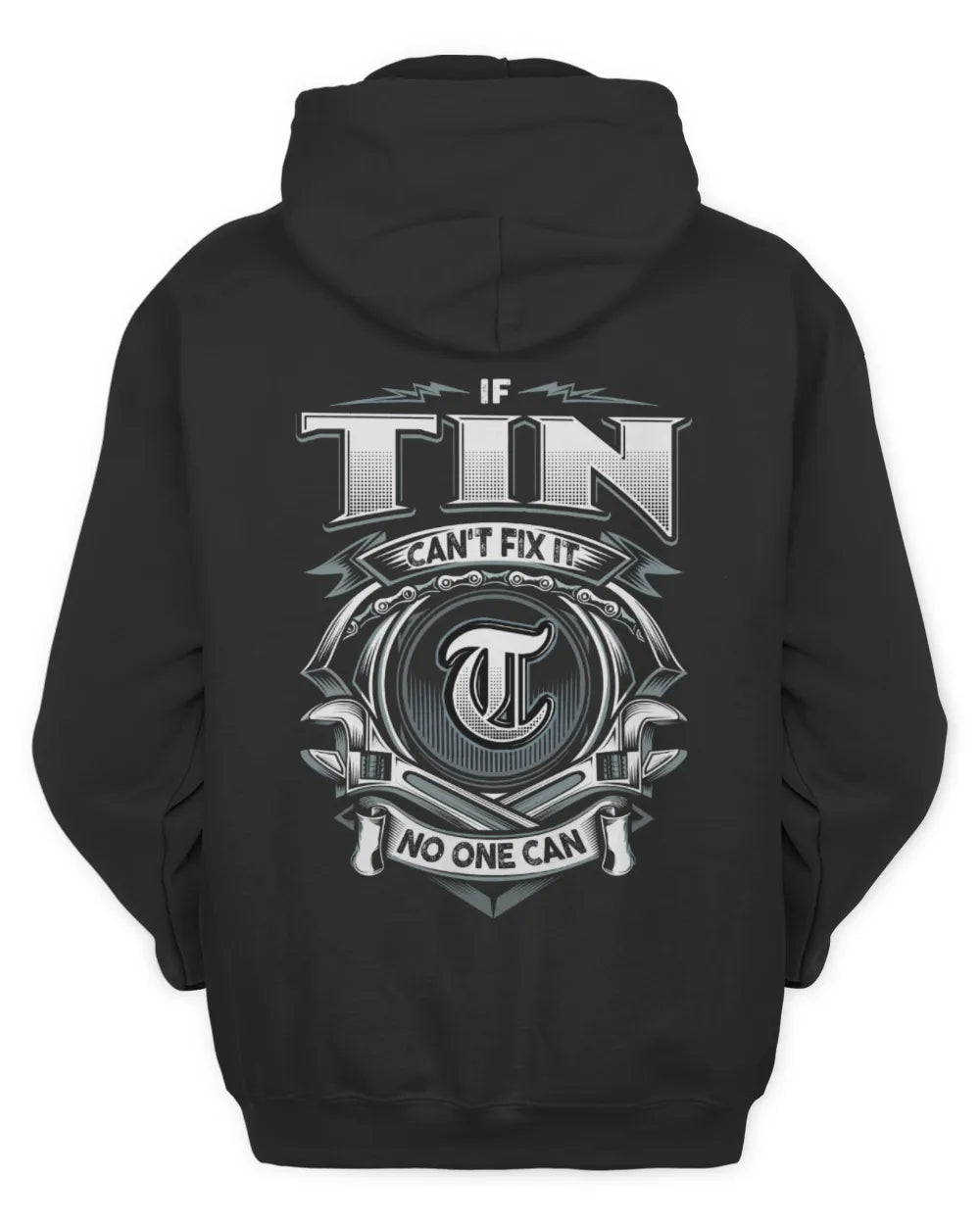 TIN AP81-K4-626 - Personalized Ahmed Quote Apparel “If Ahmed Can't Fix It, No One Can” - Unisex Hoodie - Black