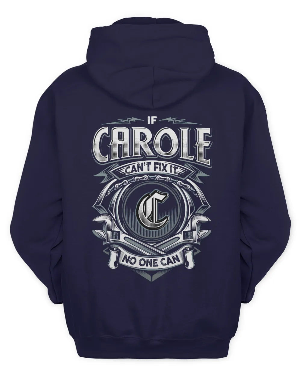 CAROLE AP81-K4-626 - Personalized Ahmed Quote Apparel “If Ahmed Can't Fix It, No One Can” - Unisex Hoodie - Navy