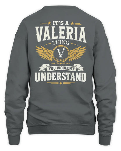 VALERIA KT06-M008 It’s a [NAME] Thing – You Wouldn’t Understand | Personalized Vintage T-Shirt - Unisex Sweatshirt - Charcoal