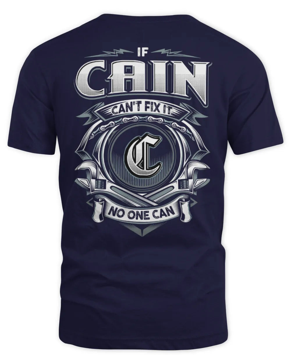 CAIN AP81-K4-626 - Personalized Ahmed Quote Apparel “If Ahmed Can't Fix It, No One Can” - Unisex Standard T-Shirt - Navy