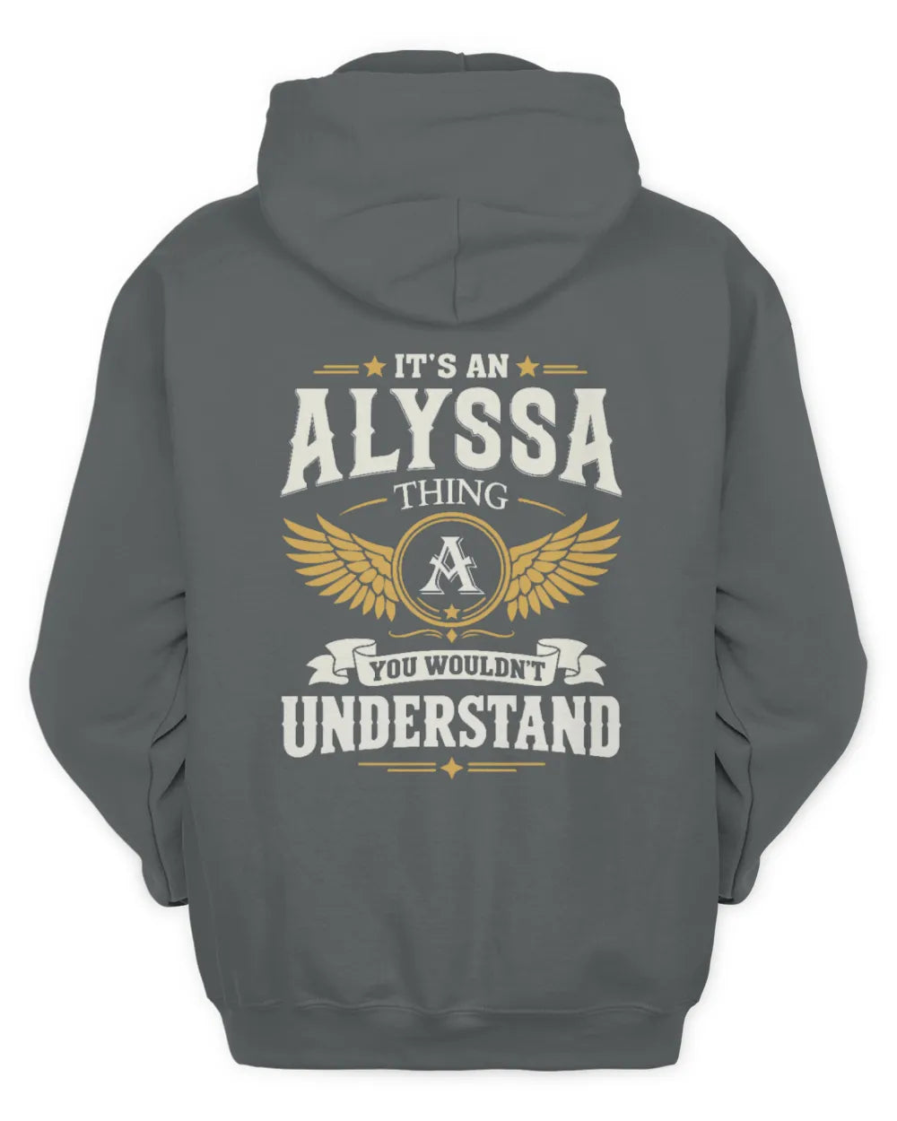 ALYSSA KT06-M008 It’s a [NAME] Thing – You Wouldn’t Understand | Personalized Vintage T-Shirt - Unisex Hoodie - Charcoal