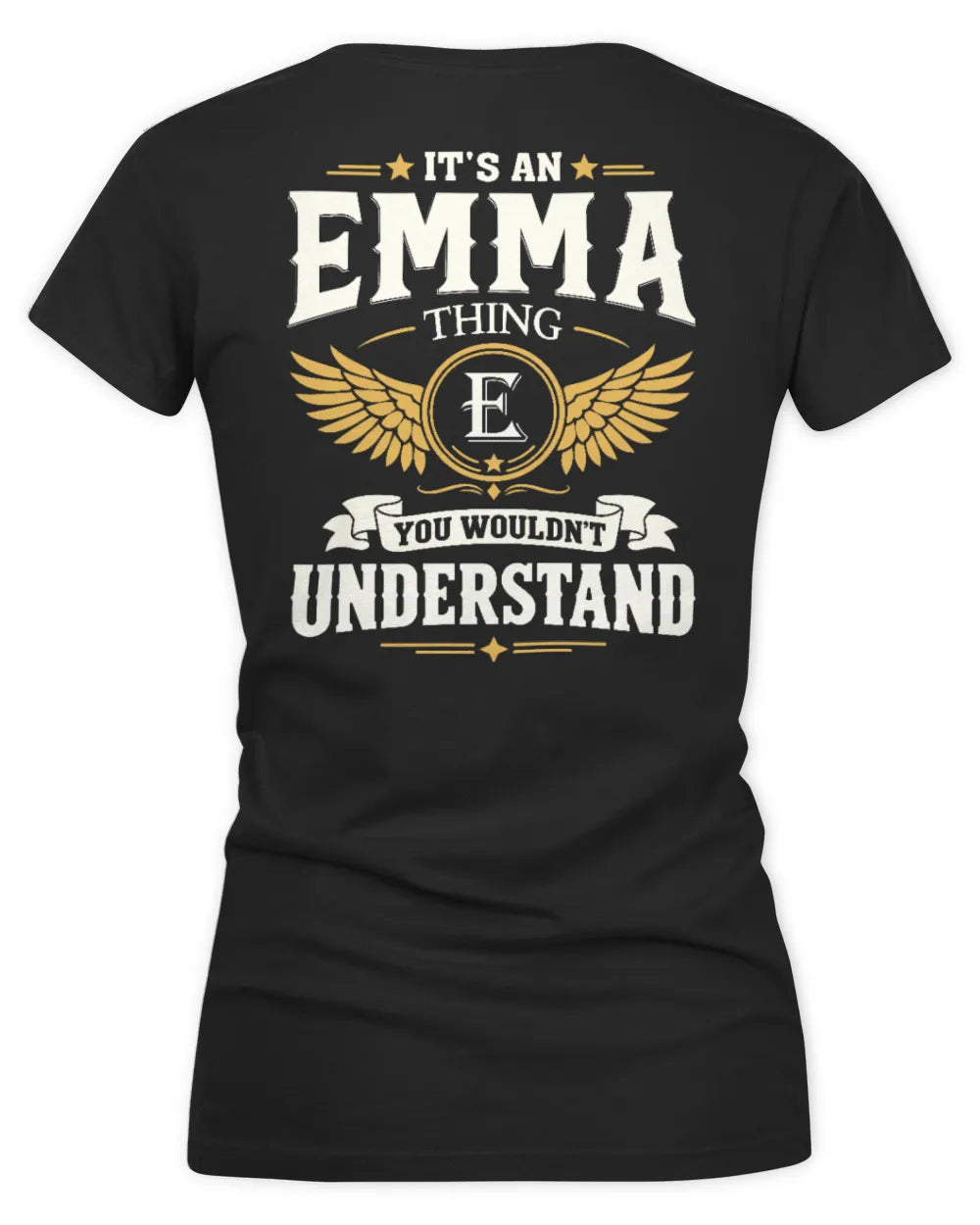 EMMA KT06-M008 It’s a [NAME] Thing – You Wouldn’t Understand | Personalized Vintage T-Shirt - Women's V-Neck T-Shirt - Black