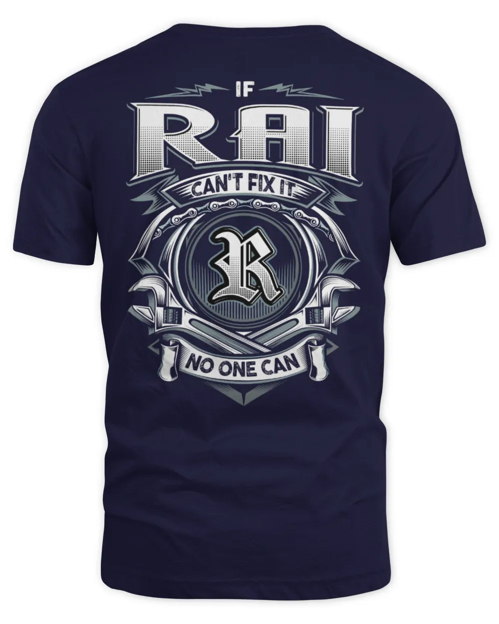 RAI AP81-K4-626 - Personalized Ahmed Quote Apparel “If Ahmed Can't Fix It, No One Can” - Unisex Standard T-Shirt - Navy