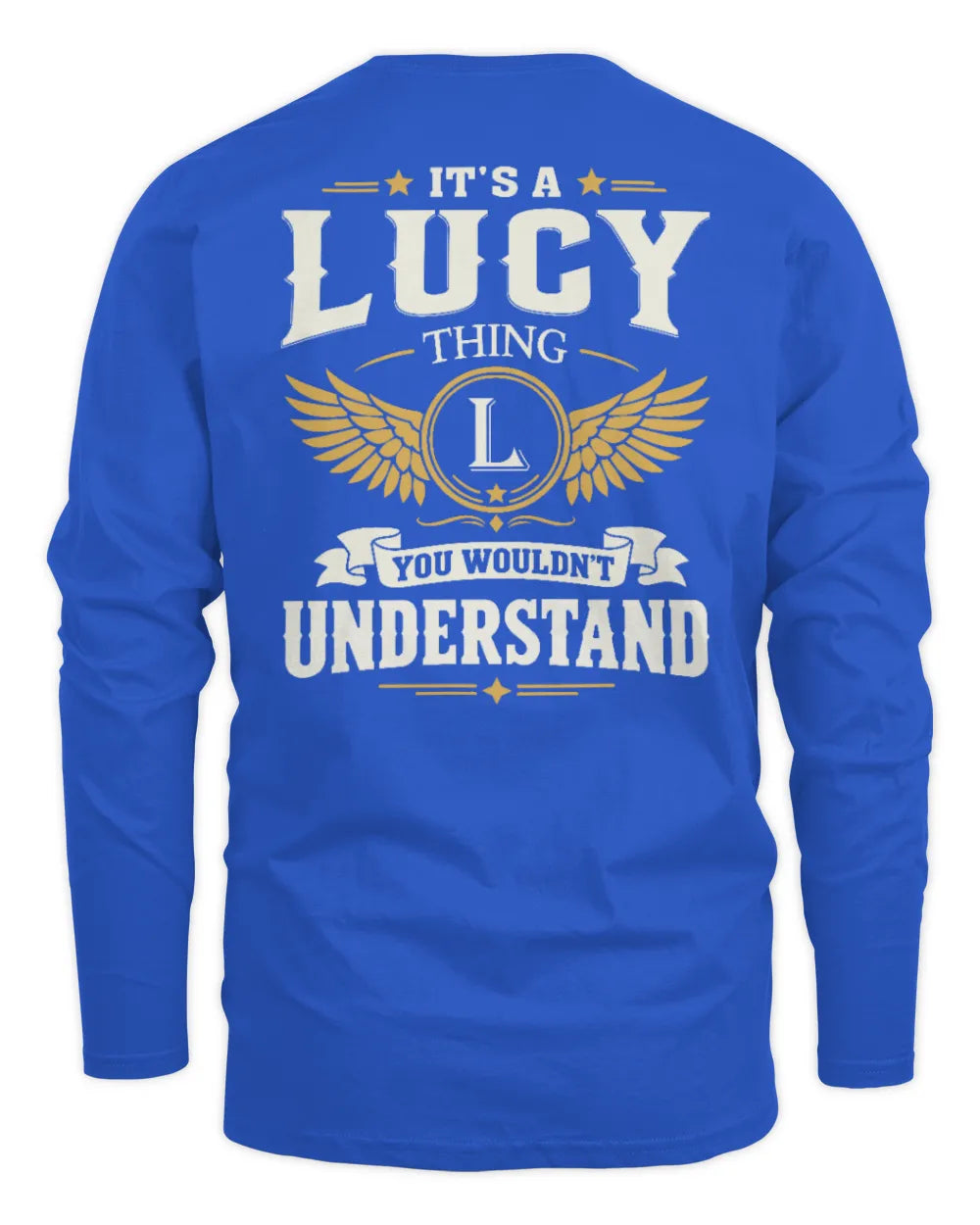 LUCY KT06-M008 It’s a [NAME] Thing – You Wouldn’t Understand | Personalized Vintage T-Shirt - Men's Long Sleeved T-Shirt - Royal