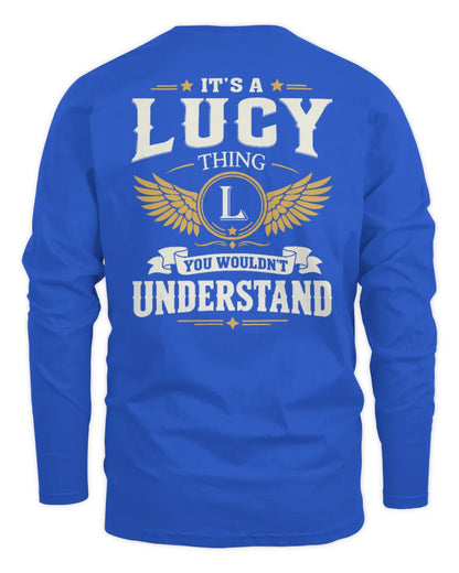 LUCY KT06-M008 It’s a [NAME] Thing – You Wouldn’t Understand | Personalized Vintage T-Shirt - Men's Long Sleeved T-Shirt - Royal