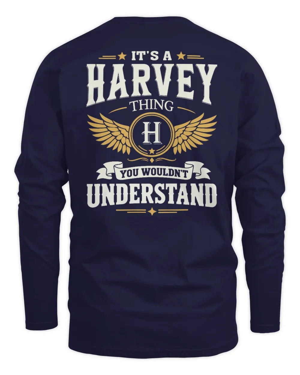 HARVEY KT06-M008 It’s a [NAME] Thing – You Wouldn’t Understand | Personalized Vintage T-Shirt - Men's Long Sleeved T-Shirt - Navy