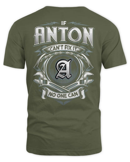 ANTON AP81-K4-626 - Personalized Ahmed Quote Apparel “If Ahmed Can't Fix It, No One Can” - Unisex Standard T-Shirt - Military Green