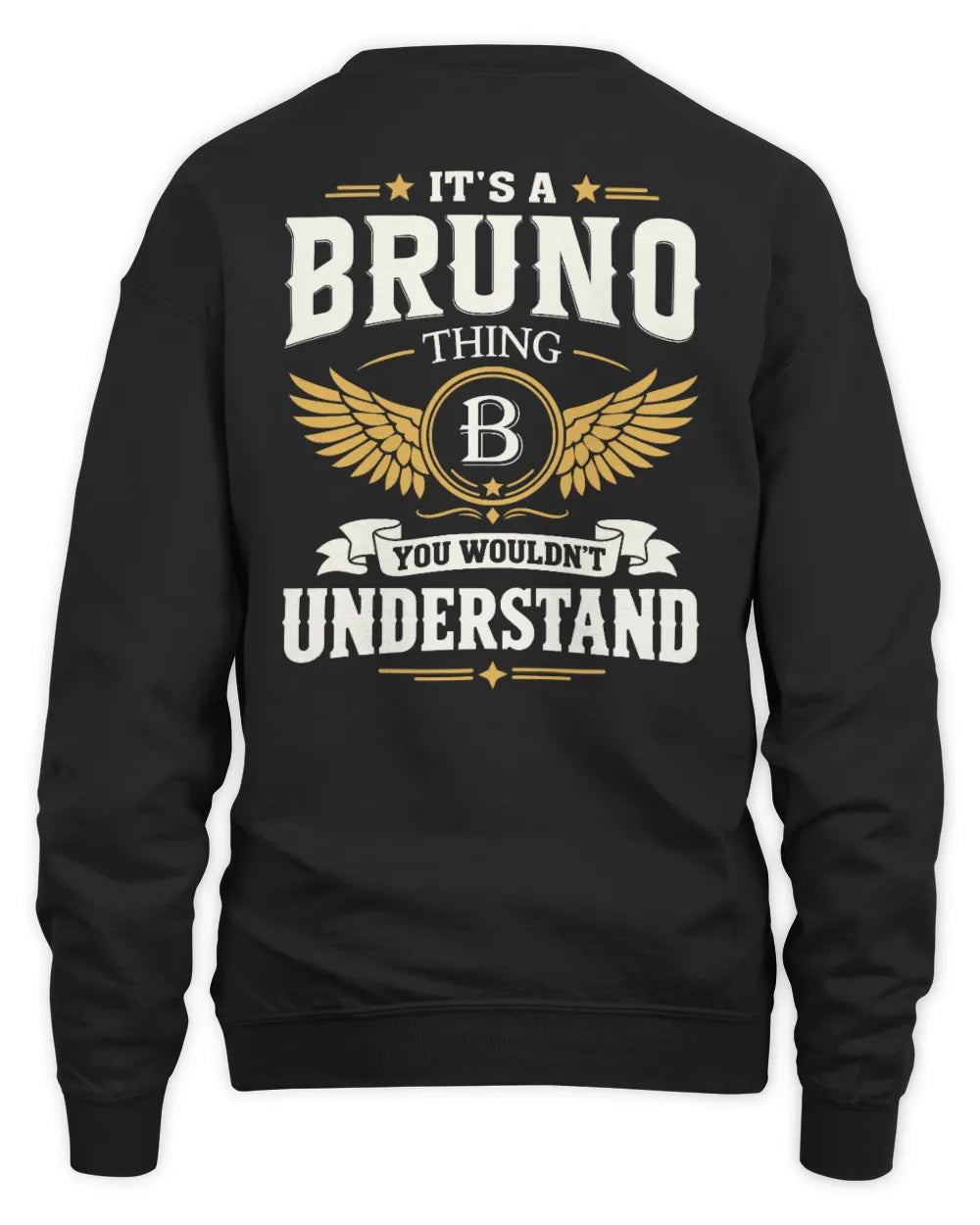 BRUNO KT06-M008 It’s a [NAME] Thing – You Wouldn’t Understand | Personalized Vintage T-Shirt - Unisex Sweatshirt - Black