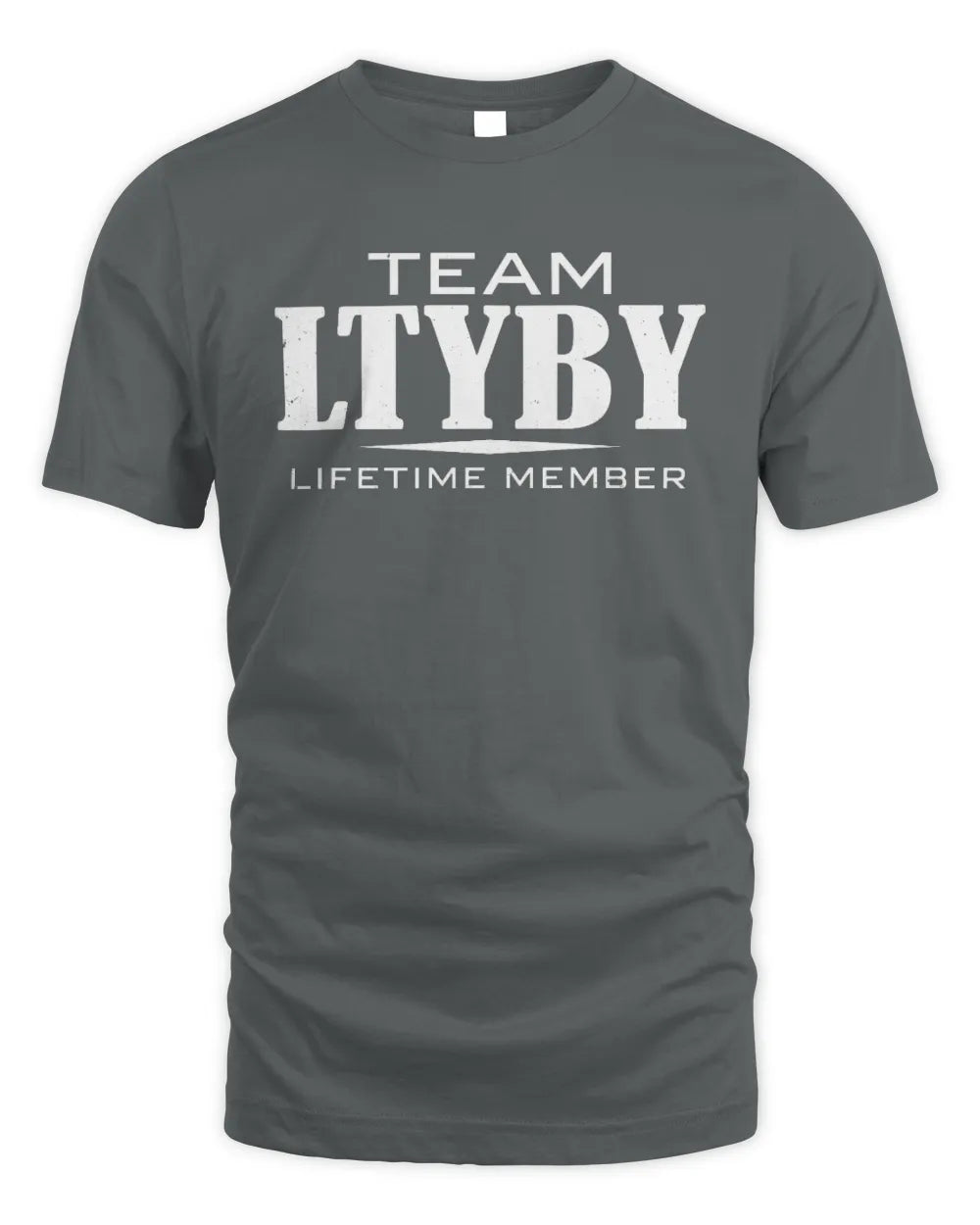 LTYBY BL62-K4-128 - Personalized “Team NAME Lifetime Member” - Unisex Standard T-Shirt - Charcoal