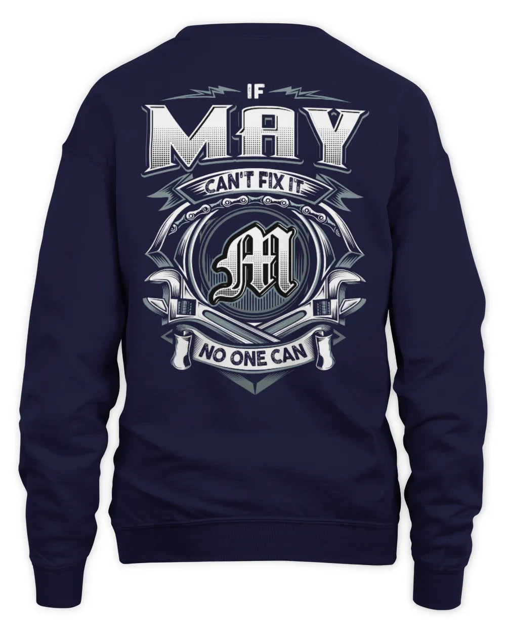 MAY AP81-K4-626 - Personalized Ahmed Quote Apparel “If Ahmed Can't Fix It, No One Can” - Unisex Sweatshirt - Navy