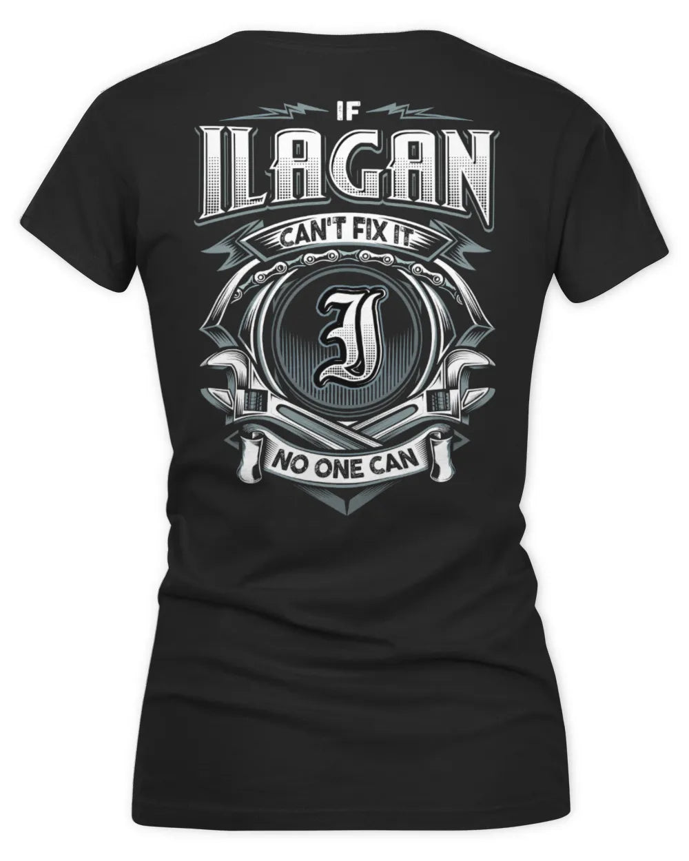 ILAGAN AP81-K4-626 - Personalized Ahmed Quote Apparel “If Ahmed Can't Fix It, No One Can” - Women's V-Neck T-Shirt - Black