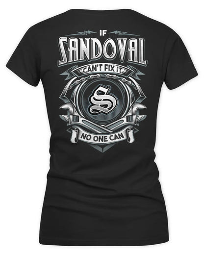 SANDOVAL AP81-K4-626 - Personalized Ahmed Quote Apparel “If Ahmed Can't Fix It, No One Can” - Women's V-Neck T-Shirt - Black