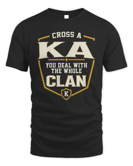 KA NT1-K008 Cross A/An NAME, You Deal With the Whole Clan | Personalized Vintage T-Shirt