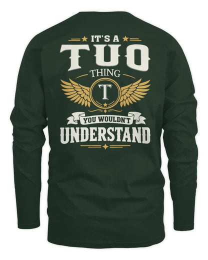 TUO KT06-M008 It’s a [NAME] Thing – You Wouldn’t Understand | Personalized Vintage T-Shirt - Men's Long Sleeved T-Shirt - Forest Green