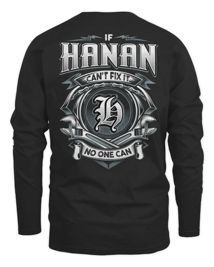 HANAN AP81-K4-626 - Personalized Ahmed Quote Apparel “If Ahmed Can't Fix It, No One Can” - Men's Long Sleeved T-Shirt - Black