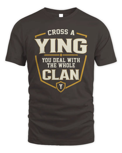 YING NT1-K008 Cross A/An NAME, You Deal With the Whole Clan | Personalized Vintage T-Shirt - Unisex Standard T-Shirt - Dark Chocolate