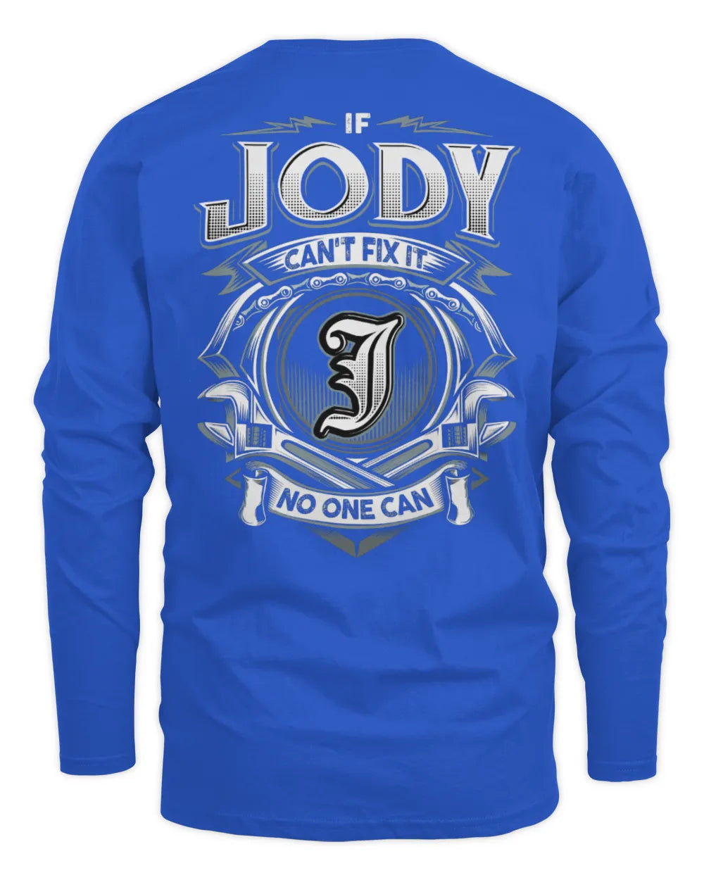 JODY AP81-K4-626 - Personalized Ahmed Quote Apparel “If Ahmed Can't Fix It, No One Can” - Men's Long Sleeved T-Shirt - Royal