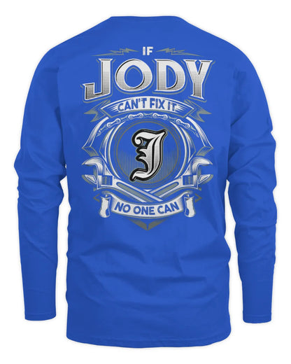 JODY AP81-K4-626 - Personalized Ahmed Quote Apparel “If Ahmed Can't Fix It, No One Can” - Men's Long Sleeved T-Shirt - Royal