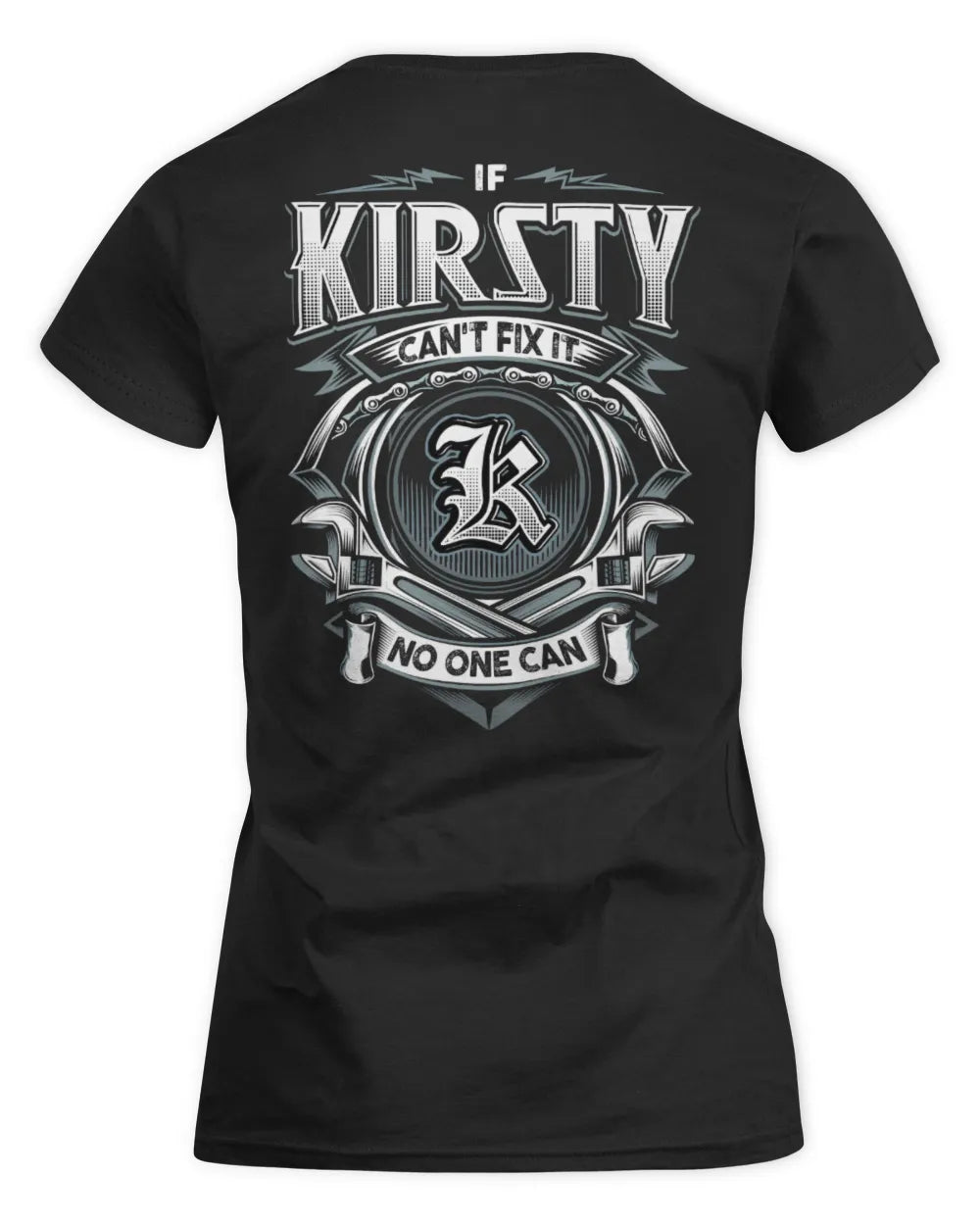 KIRSTY AP81-K4-626 - Personalized Ahmed Quote Apparel “If Ahmed Can't Fix It, No One Can” - Women's Standard T-Shirt - Black