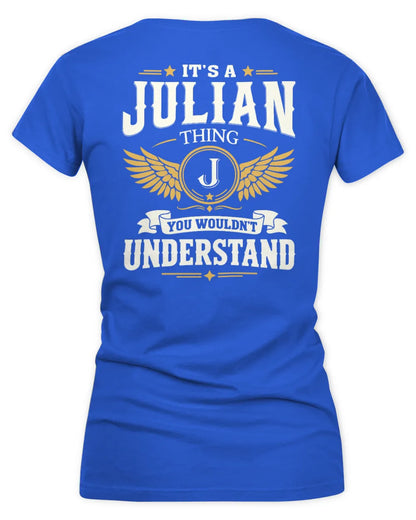 JULIAN KT06-M008 It’s a [NAME] Thing – You Wouldn’t Understand | Personalized Vintage T-Shirt - Women's V-Neck T-Shirt - Royal