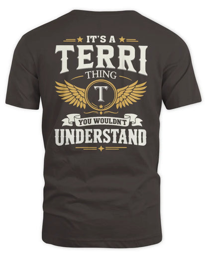 TERRI KT06-M008 It’s a [NAME] Thing – You Wouldn’t Understand | Personalized Vintage T-Shirt - Unisex Standard T-Shirt - Dark Chocolate