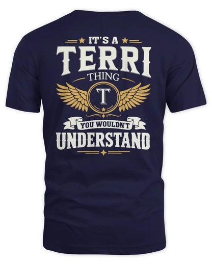 TERRI KT06-M008 It’s a [NAME] Thing – You Wouldn’t Understand | Personalized Vintage T-Shirt - Unisex Standard T-Shirt - Navy
