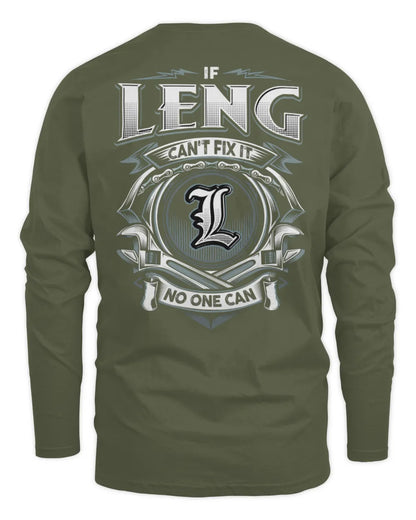 LENG AP81-K4-626 - Personalized Ahmed Quote Apparel “If Ahmed Can't Fix It, No One Can” - Men's Long Sleeved T-Shirt - Military Green
