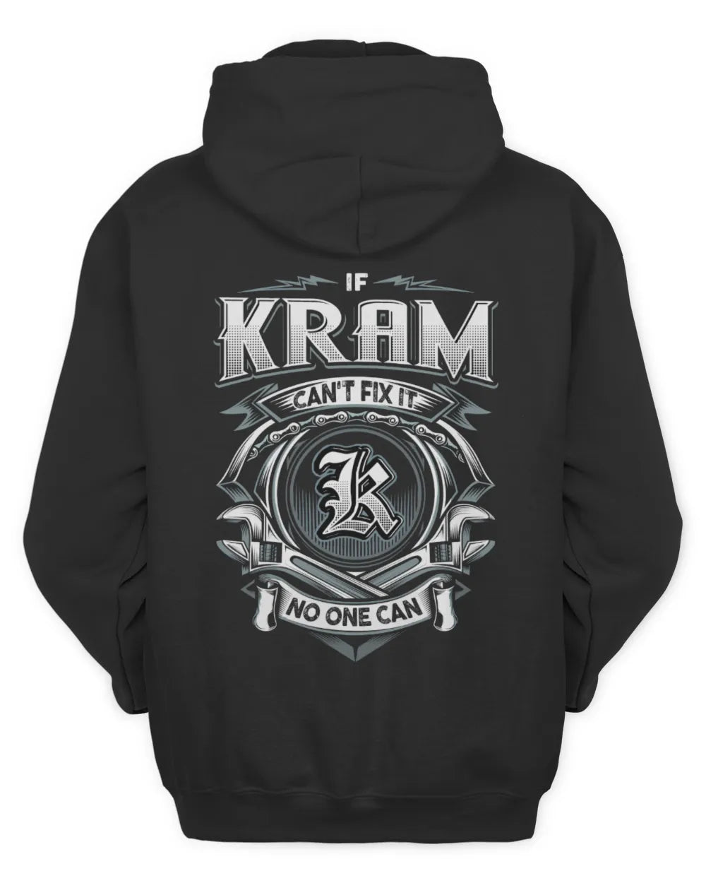 KRAM AP81-K4-626 - Personalized Ahmed Quote Apparel “If Ahmed Can't Fix It, No One Can” - Unisex Hoodie - Black