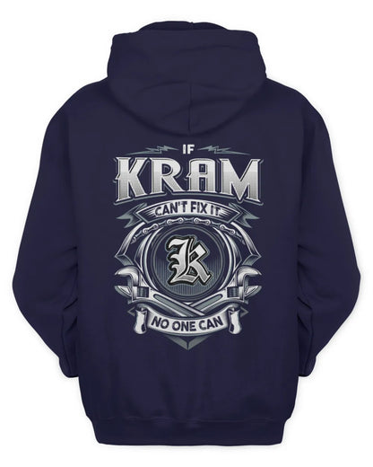 KRAM AP81-K4-626 - Personalized Ahmed Quote Apparel “If Ahmed Can't Fix It, No One Can” - Unisex Hoodie - Navy