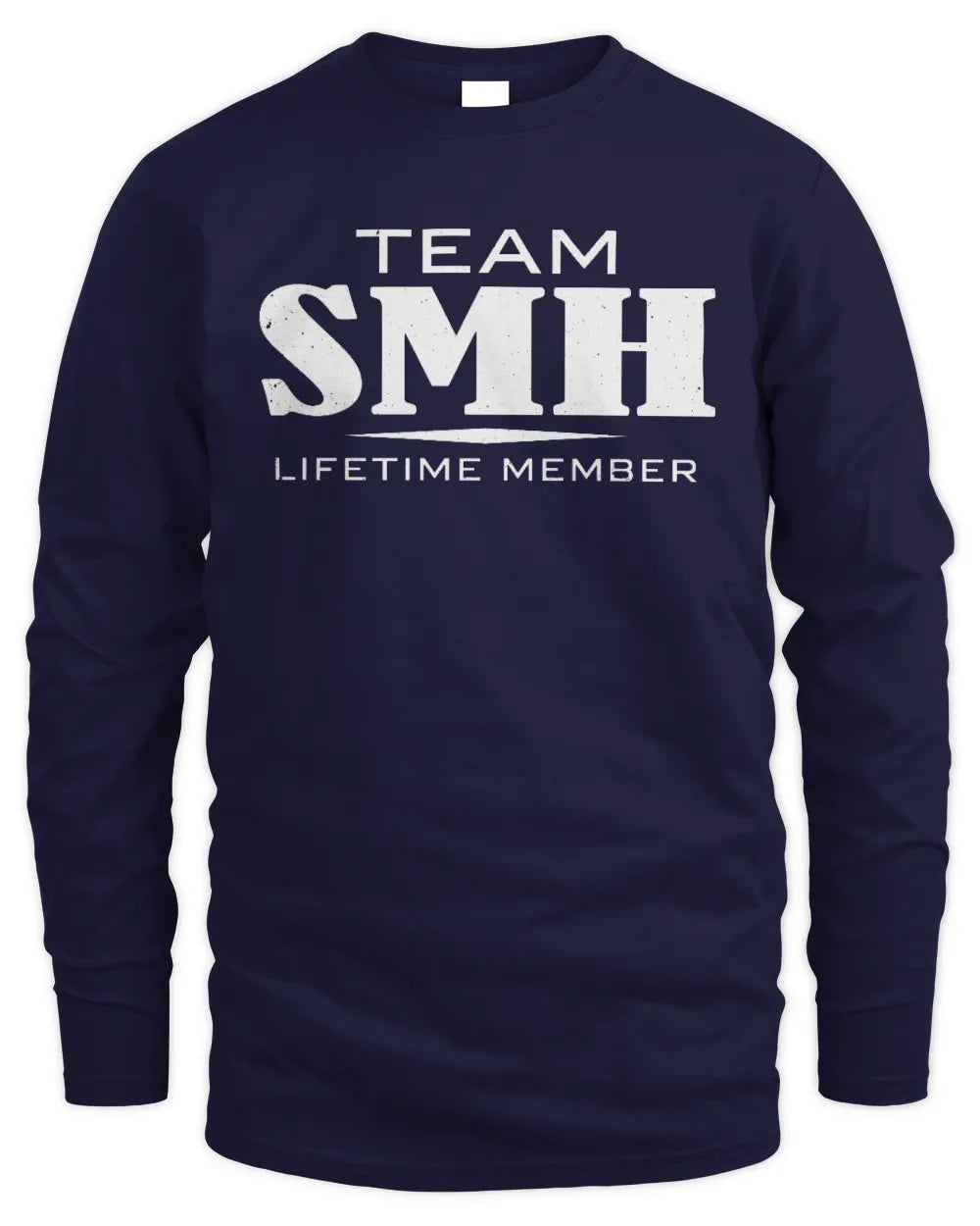 SMH BL62-K4-128 - Personalized “Team NAME Lifetime Member” - Men's Long Sleeved T-Shirt - Navy